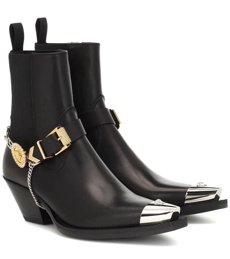 versace patent leather go go boots|versace cowboy boots.